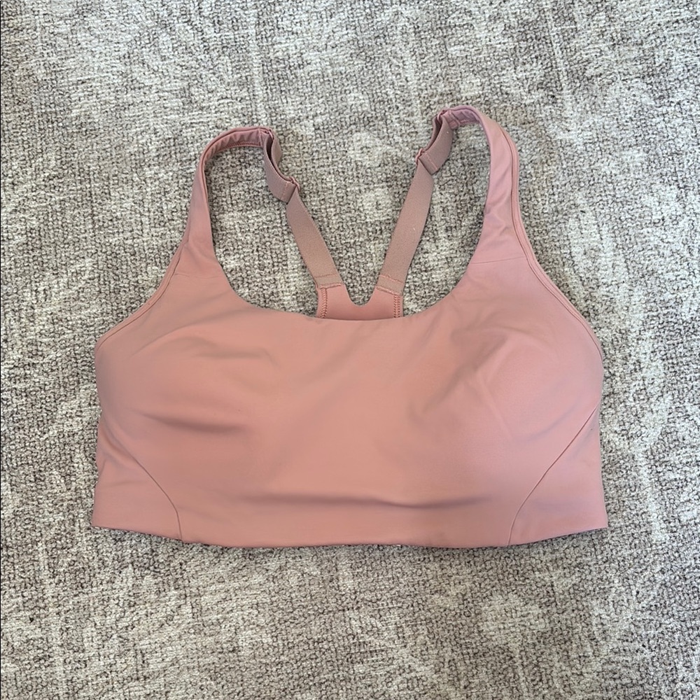 Lululemon Pink Racerback Sports Bra with Seamless Design